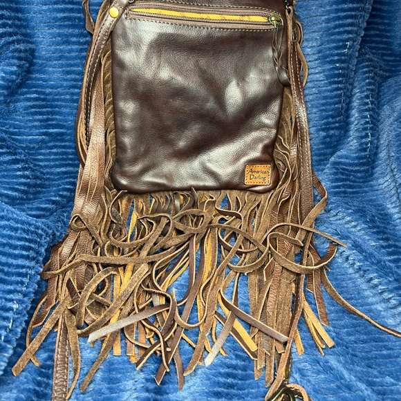 American Darling Leather Fringe Crossbody Purse Bag - Picture 6 of 10